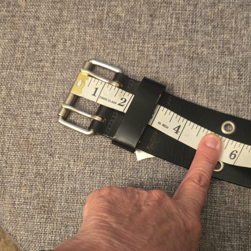 Fossil Black Belt with Silver Accents - Picture 4 of 7